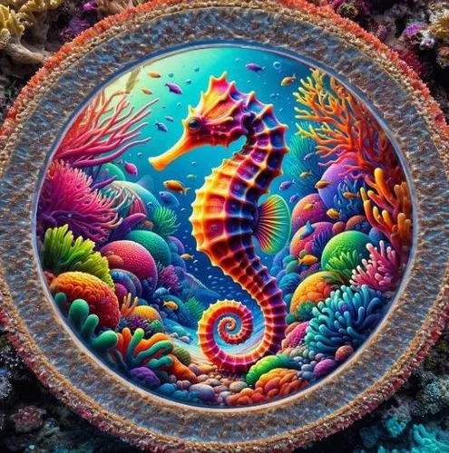 seahorses,colorful spiral,fractals art,mermaid scale,mermaid background,taniwha,spiral art,coral swirl,mermaid scales background,seahorse,ornamental shrimp,colorful tree of life,spiral pattern,hippoca