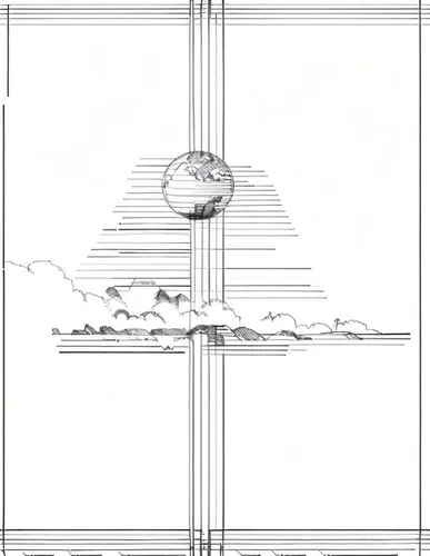 frame drawing,pendulum,sky space concept,orrery,panoramical,klaus rinke's time field,technical drawing,sheet drawing,ceiling fixture,ceiling construction,island suspended,skyscraper,line drawing,dimen