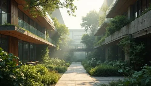 courtyards,streamwood,walkway,zumthor,greenspace,old linden alley,greenspaces,apartment block,palo alto,morning haze,apartment complex,green living,greenspring,breezeway,oakridge,ecovillage,green garden,sunnybrook,morning grove,dorms,Photography,General,Realistic