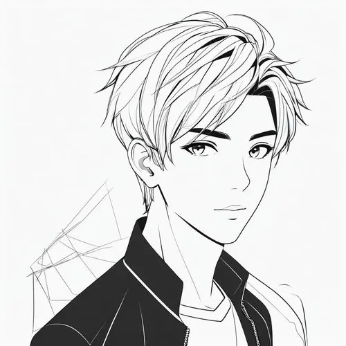 lineart,anime boy,line art,male poses for drawing,line-art,mono line art,mono-line line art,male character,angel line art,lance,newt,valentine line art,line draw,kai,office line art,practice,eyes line art,baozi,setter,sketch,Illustration,Black and White,Black and White 04