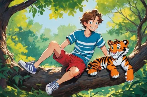 tigers,a tiger,tigerle,young tiger,tiger,cartoon forest,animal kingdom,tigger,chestnut tiger,asian tiger,tiger cub,forest animals,felidae,children's background,tarzan,hunting scene,mowgli,animal zoo,studio ghibli,zookeeper,Conceptual Art,Oil color,Oil Color 10