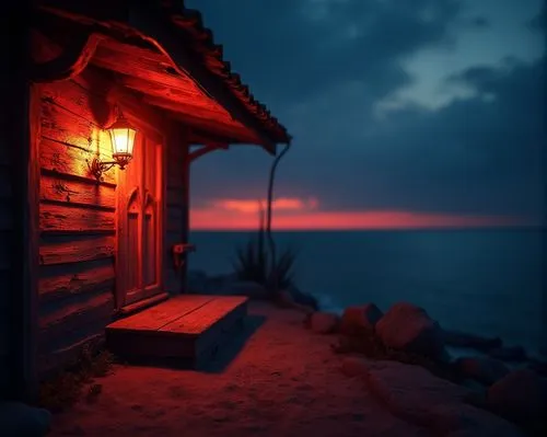 beach hut,fisherman's hut,wooden hut,small cabin,sauna,cabin,Photography,General,Realistic