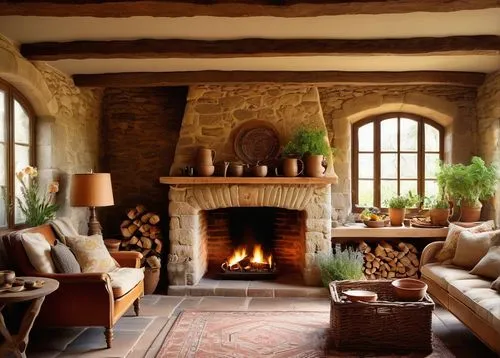 fireplace,fireplaces,inglenook,fire place,trerice in cornwall,sitting room,home interior,wooden beams,cotswolds,country cottage,hameau,coziest,rustic aesthetic,coziness,interior decor,chimneypiece,cosier,warm and cozy,hearth,autumn decor,Illustration,Retro,Retro 23