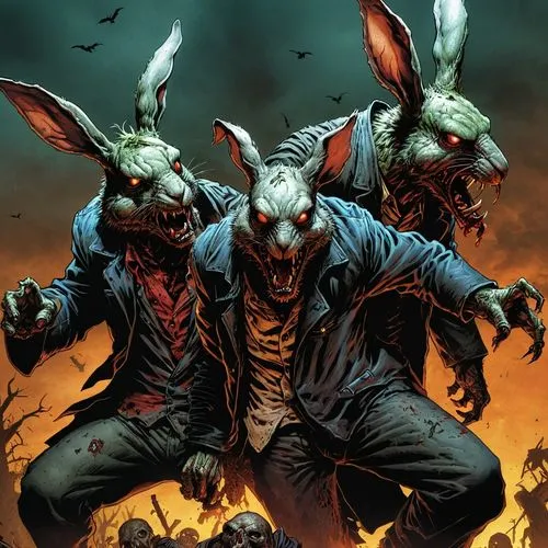 myxomatosis,rabbitte,rabbits,lepus,easter rabbits,corben,Illustration,American Style,American Style 02