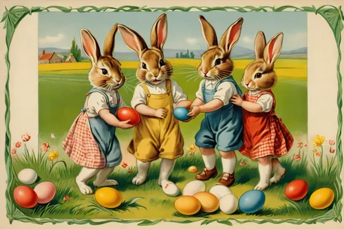 retro easter card,easter rabbits,happy easter hunt,easter card,rabbits and hares,rabbits,easter theme,rabbit family,easter festival,easter celebration,easter bunny,hares,happy easter,easter-colors,easter,easter eggs,bunnies,easter decoration,american snapshot'hare,painting easter egg,Photography,General,Natural