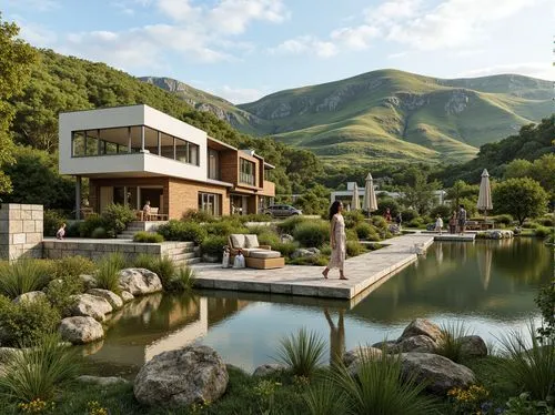 house in the mountains,3d rendering,bendemeer estates,house in mountains,luxury property,luxury home,landscaped,house by the water,beautiful home,swaziland,render,home landscape,inanda,house with lake,modern house,lake view,mountain valley,landscape design sydney,landscape designers sydney,dreamhouse