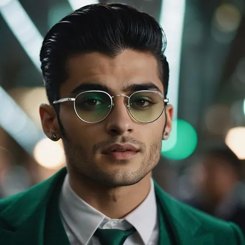 Zayn Malik as Edward Nygma,pakistani boy,zayn,red green glasses,slytherin,maliks,zain,reza,marcel,silver framed glasses,abderahmane,siva,natekar,afgan,zayr,zaim,malik,jotwani,zayid,zaydan,zany,Photogr