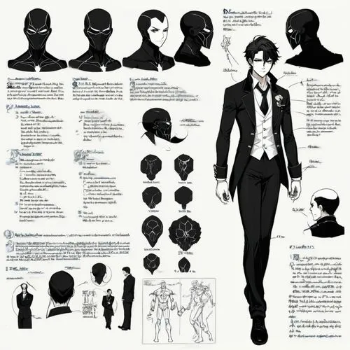 male character,tailcoat,wolfwood,profile sheet,soejima,tailcoats,Unique,Design,Character Design