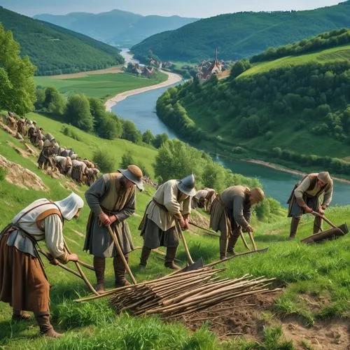 forest workers,basque rural sports,paddy harvest,pilgrims,workers,field cultivation,farm workers,forced labour,agriculture,furrows,germanic tribes,farmers,haymaking,the production of the beer,threshing,agricultural,cultivation,salt harvesting,cereal cultivation,agroculture