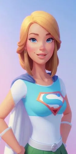 cartoon girl from supergirl posing for the camera,lois,kara,supergirl,supera,super heroine,superheroine,Common,Common,Cartoon