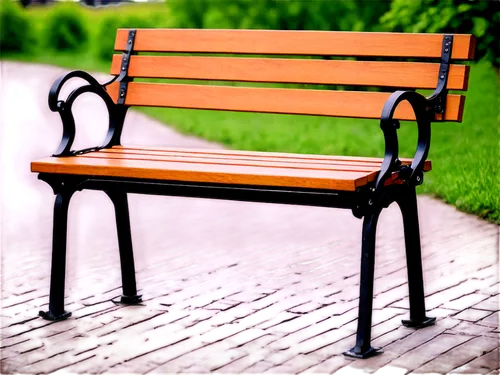 Free image bench, wooden slats, metal frame, urban park setting, daytime, soft natural light, 3/4 composition, shallow depth of field, warm color tone, cinematic lighting, detailed textures, realistic