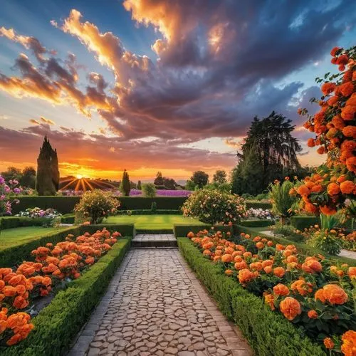 rose garden,flower garden,orange roses,splendor of flowers,the garden marigold,rose garden bad kissingen,Photography,General,Realistic