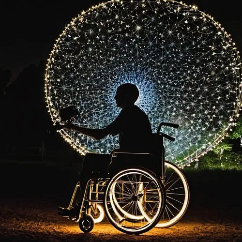 wheelchair sports,floating wheelchair,bicycle lighting,wheelchair tennis,motorized wheelchair,wheelchair,wheelchair fencing,wheelchair basketball,drawing with light,bike lamp,portable light,lightpainting,vivid sydney,light art,dubai miracle garden,girl with a wheel,tribute in lights,wheelchair racing,disability,the physically disabled,Photography,Documentary Photography,Documentary Photography 31