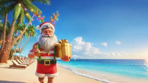 santa claus at beach,christmas on beach,christmas island,travelocity,st claus,christmas background,christmasbackground,santa claus with reindeer,natal,santa clause,father christmas,santa claus,santaland,north pole,christmas wallpaper,claus,holidaymaker,santa stocking,santas,christmas santa