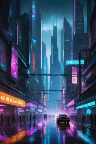 cyberpunk,cybercity,futuristic landscape,cityscape,colorful city,bladerunner,cybertown,metropolis,urban,futuristic,shanghai,fantasy city,cyberscene,tokyo city,guangzhou,world digital painting,vapor,cloudstreet,polara,synth,Illustration,Abstract Fantasy,Abstract Fantasy 14