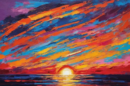 sun,coast sunset,oil painting on canvas,sunset,incredible sunset over the lake,rising sun,sun and sea,layer of the sun,sol,painting technique,oil on canvas,sunset glow,setting sun,oil painting,sunburst background,art painting,the sun has set,orange sky,lava lamp,acrylic paint,Art,Artistic Painting,Artistic Painting 42