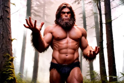 beorn,neanderthalensis,cave man,bigfoot,gigantopithecus,palaeolithic,neanderthal,gimlin,mesolithic,magnon,floresiensis,australopithecus,hominick,epipaleolithic,apeman,satyr,palaeopropithecus,loincloth,hominid,forest man,Conceptual Art,Fantasy,Fantasy 01