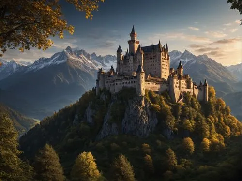 fairytale castle,fairy tale castle,fantasy picture,fairy tale castle sigmaringen,fairytale,medieval castle,fairy tale,neuschwanstein castle,gold castle,a fairy tale,knight's castle,neuschwanstein,allemagne,germania,castles,hogwarts,castel,germany forest,castle,tirith,Photography,General,Natural