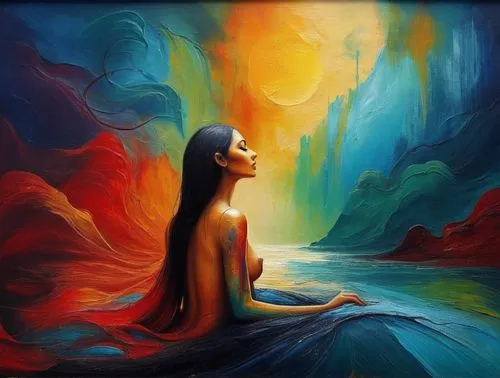 danxia,kundalini,shamanic,meditator,kriya,aura,mantra om,meditation,vishishtadvaita,ayahuasca,samsara,siddharta,meditate,shankara,oil painting on canvas,samuil,bhakti,energies,dmt,yogananda,Illustration,Abstract Fantasy,Abstract Fantasy 01