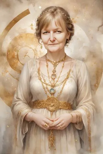 frigga,dove of peace,hypatia,rosicrucians,rosicrucianism,cepora judith,joan of arc,portrait of christi,greer the angel,priestess,prophetess,estess,the prophet mary,theosophist,mythographer,sapientia,domitian,star mother,canoness,metatron,Digital Art,Watercolor