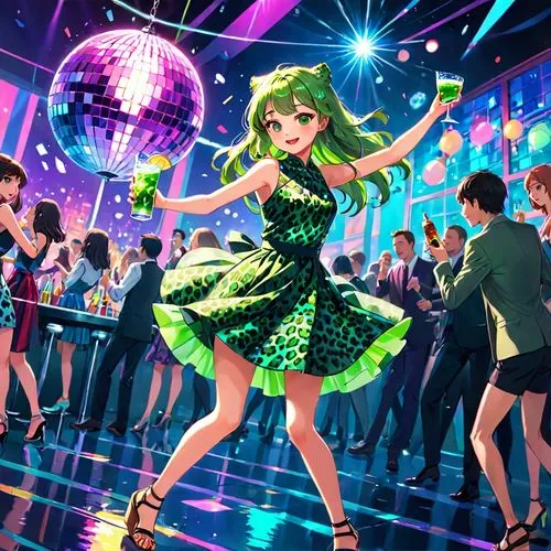 sonika,ranka,midori,irabu,chieri,dance club,Anime,Anime,Traditional