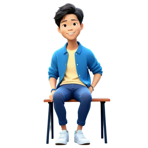 3d figure,3d model,child is sitting,sitting on a chair,animated cartoon,cute cartoon character,character animation,sit,sitting,new concept arms chair,male poses for drawing,ken,3d modeling,men sitting,seated,3d rendered,cartoon character,man on a bench,3d render,chair png,Illustration,Japanese style,Japanese Style 02