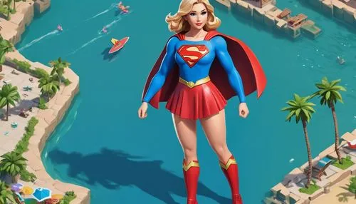 supergirl,wonder woman city,supera,super heroine,super woman,superhero background,Unique,3D,Isometric