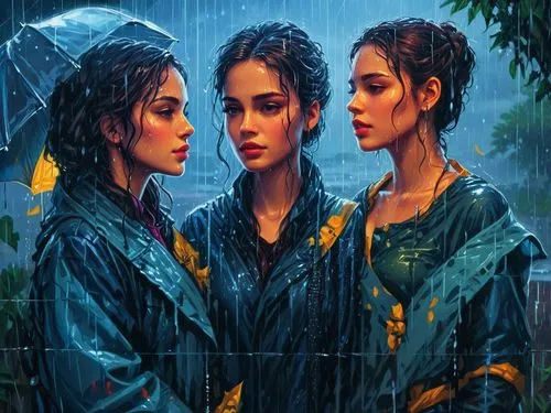 in the rain,raincoats,rainfall,walking in the rain,monsoon,heavy rain,blue rain,rain,monsoon banner,monsoons,rain shower,rainwear,raindops,rains,umbrellas,lluvia,rainy,raincoat,rained,downpour,Illustration,Realistic Fantasy,Realistic Fantasy 25