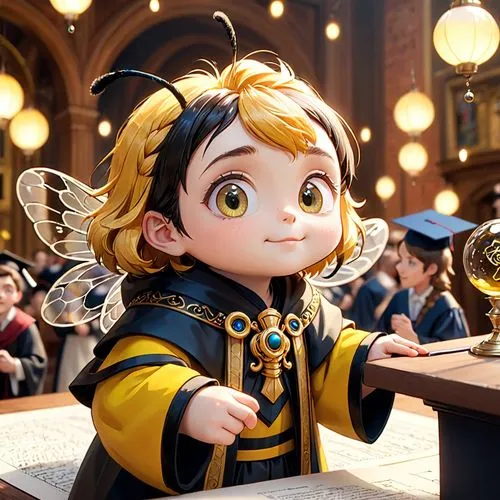 bee,bumblebee,cute cartoon character,honeybee,Anime,Anime,Cartoon