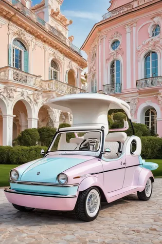 nissan figaro,wedding car,nash metropolitan,bridal car,vintage golf cart,fiat cinquecento,autobianchi bianchina,pink car,electric golf cart,cinquecento,golf cart,flower car,piaggio ape,fiat 600,fiat500,fiat 500,figaro,fiat 500 giardiniera,personal luxury car,fiat 501,Conceptual Art,Fantasy,Fantasy 24