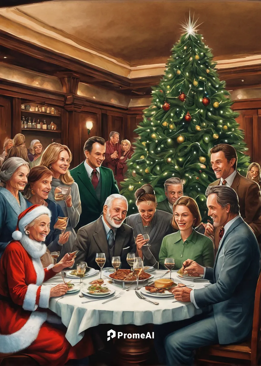 Write a heartwarming tale about a family reunion that takes place at Wollensky Grill on Christmas Eve.,modern christmas card,christmas circle,christmas card,the occasion of christmas,xmas card,vintage