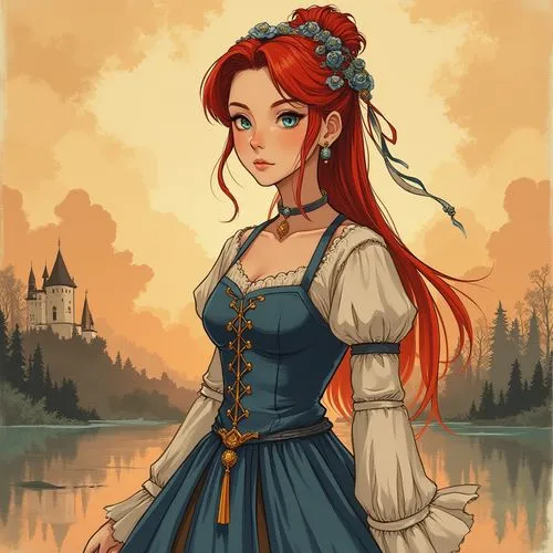 dirndl,malon,princess anna,country dress,belle,serafina