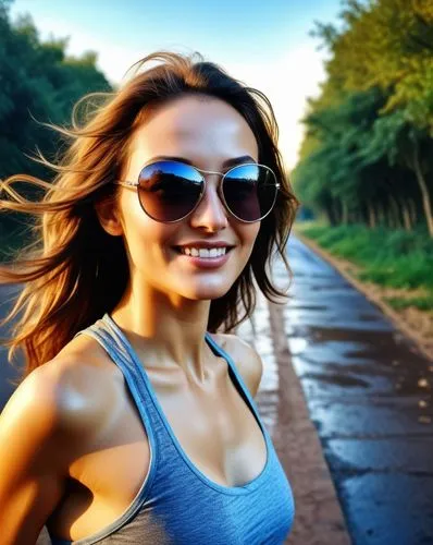 female runner,woman walking,isinbayeva,girl making selfie,endorphins,sunglasses