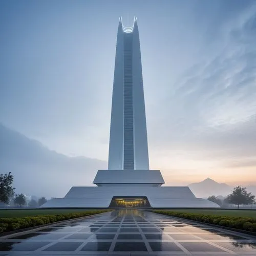 a tall monument with a cross on top in the middle of a field,monumentos,vimy,senayan,nazarbayev,barad,bomarc,bishkek,brasilia,negara,ostankino,mgimo,obelisk,jakarta,peterburg,world war ii memorial,uno