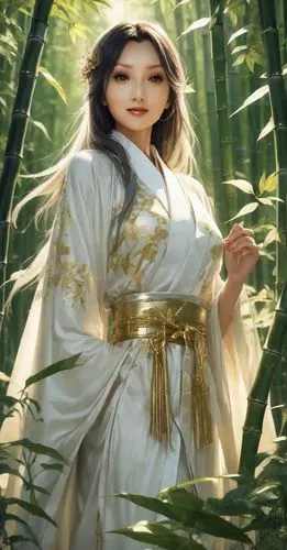 oriental princess,yi sun sin,bamboo flute,rou jia mo,xing yi quan,shuanghuan noble,ao dai,wuchang,xuan lian,vietnamese woman,junshan yinzhen,bamboo,oriental painting,hanbok,korean culture,oriental girl,hwachae,asian vision,jasmine blossom,portrait background,Photography,Natural