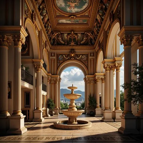 cochere,neoclassical,fountain,peterhof palace,water palace,versailles,neoclassicism,peterhof,decorative fountains,archly,ciborium,grandeur,floor fountain,water fountain,baroque,city fountain,classicism,marble palace,neoclassic,hermitage