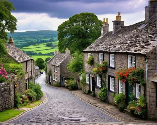 inglaterra,ecosse,yorkshire dales,falkland,visitbritain,cottages,cotswold,peak district,escocia,townscapes,angleterre,yorkshire,helmsley,kettlewell,cotswolds,hartington,lumb,englishness,stone houses,shaftesbury,Art,Artistic Painting,Artistic Painting 20