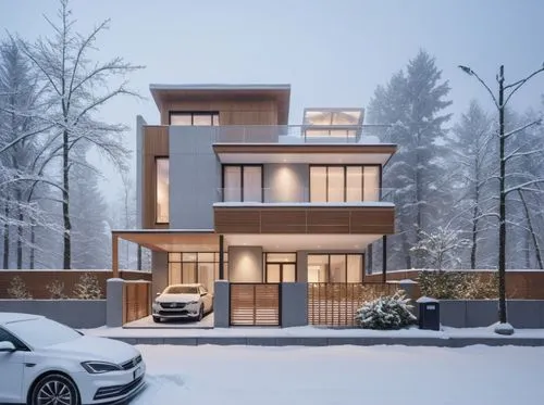 winter house,snow roof,modern house,cubic house,snow house,modern architecture,Photography,General,Realistic