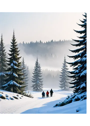 winter background,snow scene,snowshoers,snow landscape,winter landscape,snowy landscape,winter forest,christmas snowy background,snowshoeing,snowmobilers,snow trail,christmas landscape,dogsledding,snowboarders,coniferous forest,cartoon video game background,winterland,landscape background,snowfields,snow in pine trees,Conceptual Art,Oil color,Oil Color 09