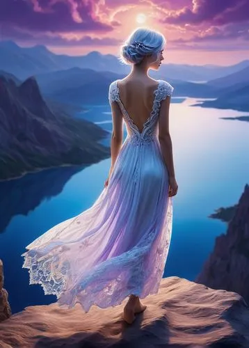 fantasy picture,megara,amphitrite,world digital painting,fantasy art,girl in a long dress,la violetta,dreamscapes,mermaid background,inanna,thyatira,purple landscape,cyclades,fathom,enchantment,dreamtime,sailing blue purple,hildebrandt,frigga,mystical portrait of a girl,Conceptual Art,Oil color,Oil Color 09