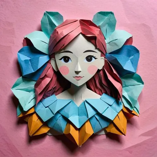 paper art,ponyo,felt flower,origami,sakura wreath,paper rose,watercolor wreath,low poly,lowpoly,diwata,paper roses,ririko,plastic flower,riko,cutout cookie,paper flowers,girl in a wreath,cartoon flower,fabric flower,3d figure,Unique,Paper Cuts,Paper Cuts 02