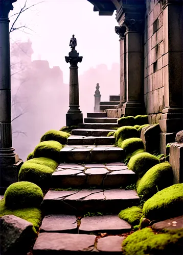 stone stairs,winding steps,stone stairway,the mystical path,stairways,kykuit,moss landscape,steps,theed,stone pagoda,pillars,wudang,ancient city,icon steps,cobblestones,ghost castle,ranikhet,the path,threshold,doorsteps,Illustration,Realistic Fantasy,Realistic Fantasy 21