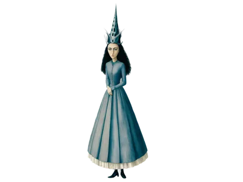 hoopskirt,ball gown,girl in a long dress,overskirt,the snow queen,fairy tale character,princess sofia,hanbok,miss circassian,cinderella,girl in a long dress from the back,long dress,disney character,rapunzel,dress form,crinoline,gown,costume design,a girl in a dress,conical hat,Illustration,Abstract Fantasy,Abstract Fantasy 16