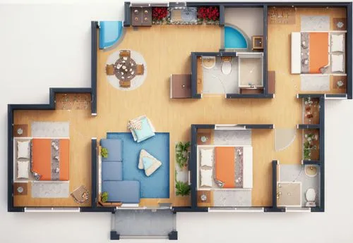 an overhead view of a small room with furniture,floorplan home,floorplans,shared apartment,habitaciones,house floorplan,an apartment,Anime,Anime,General