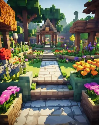 fairy village,flowerdale,nature garden,shaders,aurora village,the garden,alpine village,butterfields,garden of plants,biomes,biopiracy,oasis,flower garden,landscaping,tileable,vegetable garden,bee farm,gardens,herbfarm,marketplace,Unique,Pixel,Pixel 03