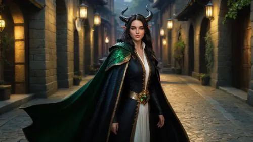 Ultra Detailed 8k, Ultra-Realistic, Artwork, Long Black Hair, Flying In The Wind, A 30 Year Old European Woman, A Happy Look, White Skin, Green Eyes, A Robe Made Of Black Dragon Scales, (Golden Should