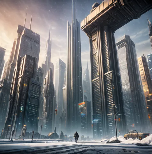 futuristic landscape,ice planet,metropolis,black city,sci fi,destroyed city,dystopian,sci-fi,sci - fi,futuristic architecture,scifi,city cities,tall buildings,fantasy city,sky city,urbanization,infini