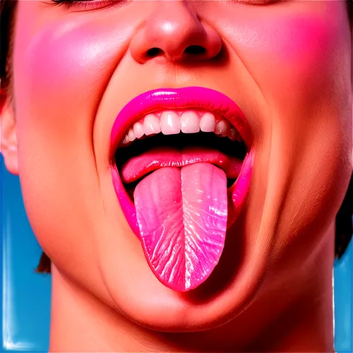 Happy face, tongue out, licking, facial close-up, shiny lips, bright eyes, pink tongue, morning sunlight, soft focus, warm color tone, 3/4 composition, shallow depth of field.,tongue,licking,oral,lick