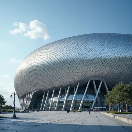 tempodrom,soumaya museum,cajundome,auditorio,mercedes-benz museum,etfe,omnisport,velodrome,ozeaneum,futuristic art museum,globen,tianjin,velodromes,narodowy,kunshan,changzhou,champalimaud,weifang,metal cladding,qinzhou,Photography,General,Realistic