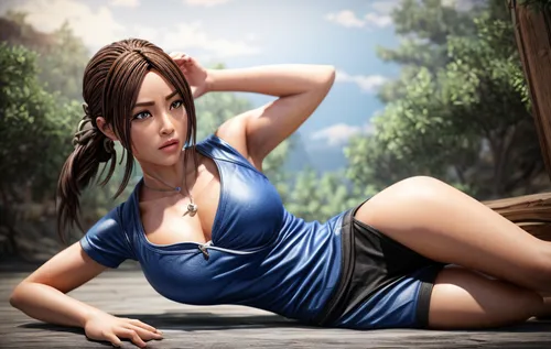 croft,lara,girl sitting,female model,portrait background,asian woman,landscape background,gentiana,woman sitting,female runner,pin-up model,country dress,wood background,forest background,vietnamese woman,game illustration,maya,female beauty,fantasy picture,background images